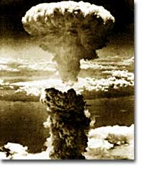 Mushroom cloud over Nagasaki