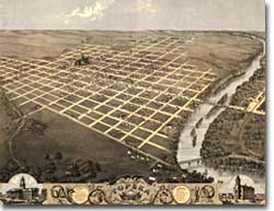 Panoramic Map of Topeka